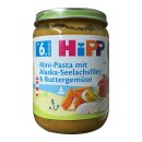 Hipp Mini-Pasta mit Alaska-Seelachsfilet und Buttergemüse ab 6. Monat, 190 g