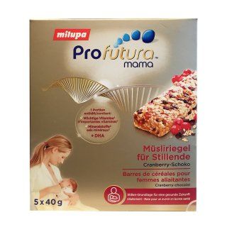 Milupa Profutura mama Müsliriegel für Stillende Schoko-Cranberry, 5x40g (200g Box)