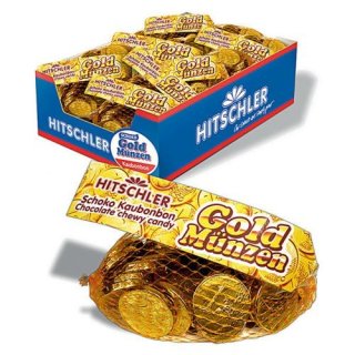 Gold Münzen Schoko-Kaubonbon im Netz (40x 150g Packung)