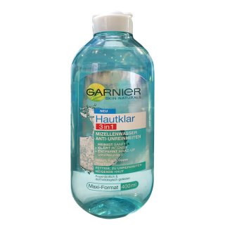 Garnier Hautklar 3in1 Mizellenwasser Anti-Unreinheiten (400ml Flasche)