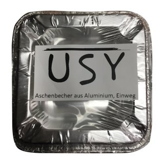 usy Einweg-Aschenbecher aus Aluminium (20 Stck. Packung)