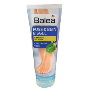 Balea Eisgel Fuß & Bein mit Menthol und Minzöl, erfrishende Pflege, 100ml Tube