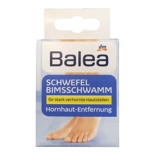 Balea Hornhautentferner Schwefel BimsSchwamm, Hornhaut-Entfernung für stark verhornte Hautstellen (1 St Box)