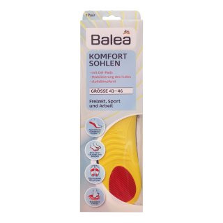 Balea Einlegesohlen Komfort mit Gel-pads, size 41-46 (2 St Packung)