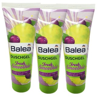 Balea Duschgel Fresh Smoothie, 3er Pack (3 x 250 ml Tube)