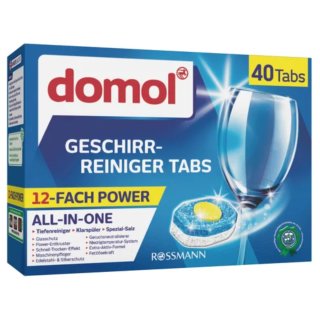 domol Geschirr-Reiniger-Tabs 12-fach Power (40 Tabs)