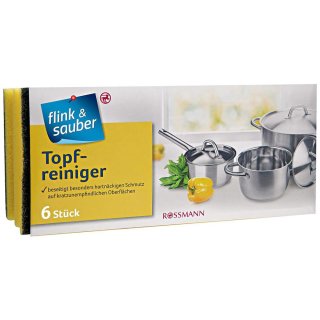 flink & sauber Topfreiniger, 1er Pack (6 Stück Box)