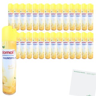 domol Raumspray Fresh Lemon 24er Pack (24x300ml Flasche) + usy Block