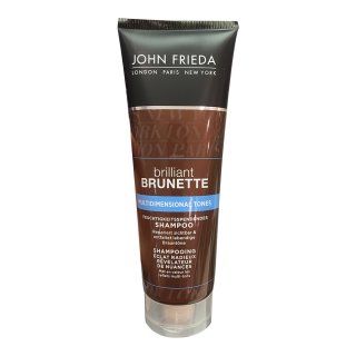 John Frieda Brilliant Brunette MULTIDIMENSIONAL TONES Feuchtigkeitsspendendes Shampoo, 250 ml Tube
