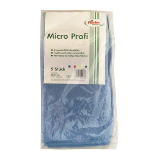 Flinka Micro Profi Mikrofaser Allzwecktücher 32x32cm blau (5 Stck. Packung)