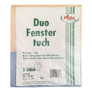 Flinka Duo Fenstertuch mit zwei Seiten 35 x 40 cm (5 Stck. Packung)