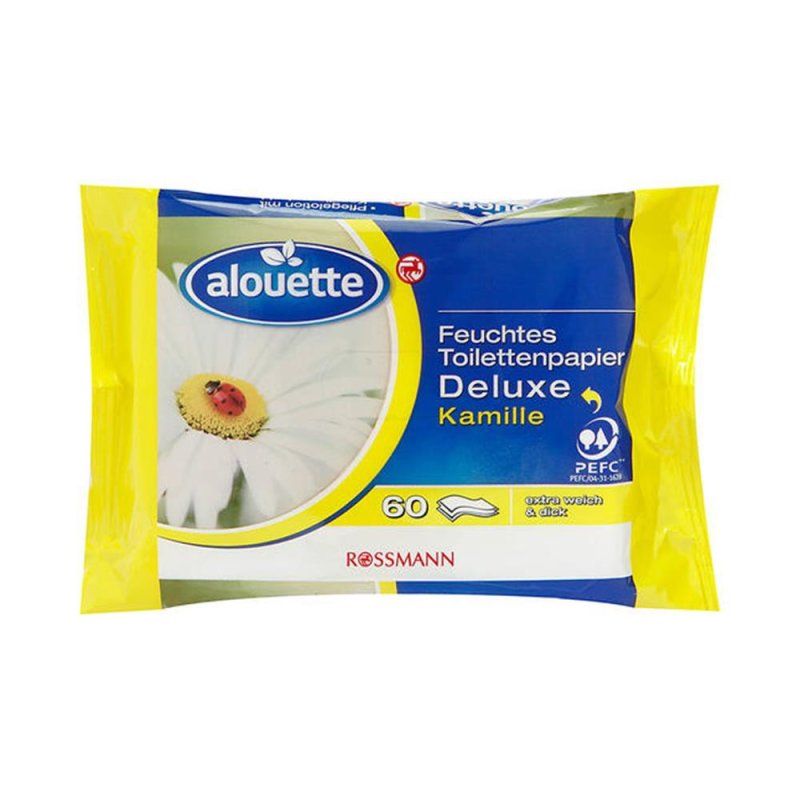 Gut & Günstig 8 Pack (560 Blatt) Feuchtes Toilettenpapier 8er Pack Kamille