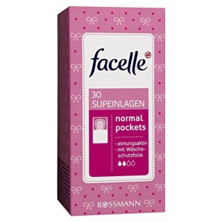 facelle Slipeinlagen normal Pockets 30 Stück, 1er Pack
