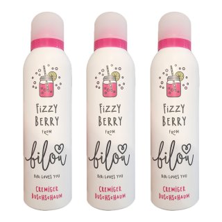 bilou Duschschaum Fizzy Berry, 3er Pack (3x200ml Flasche)