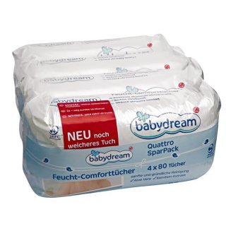 babydream Feucht-Comforttücher 320 Stück 4x 80 Tücher