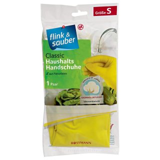 flink & sauber Haushalts Handschuhe Classic, Gr. S 1 Paar, 1er Pack