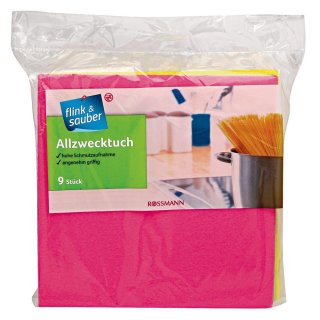 flink & sauber Allzwecktuch 9 Stück, 1er Pack