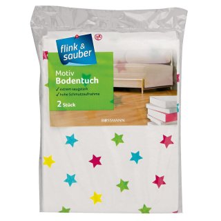 flink & sauber Motiv Bodentuch 2 Stück, 1er Pack