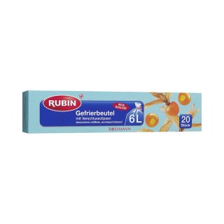 Rubin Gefrierbeutel 6 l 20 Stück, 1er Pack