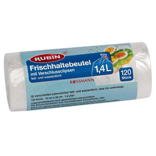 Rubin Frischhaltebeutel 1,4 Liter 120 Stück, 1er Pack