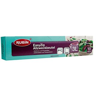 Rubin EasyZip Allzweckbeutel 3 Liter 10 Stück, 1er Pack