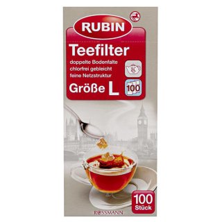 Rubin Teefilter Größe L 100 Stück, 1er Pack