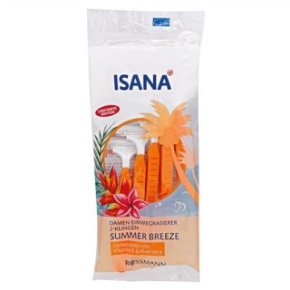 ISANA Damen Einwegrasierer Summer Breeze 5 Stück, 1er Pack