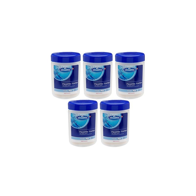 alouette Feuchte Tcher im Spender 150 Stck, 5er Pack(5x150 Stk)
