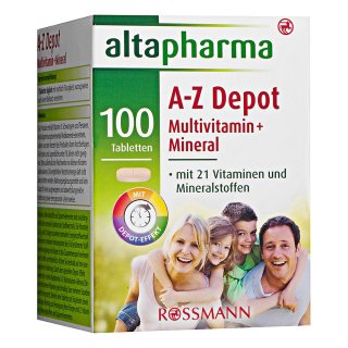altapharma A-Z Depot Multivitamin + Mineral Tabletten 138 g, 100 Tabletten (1er Pack)
