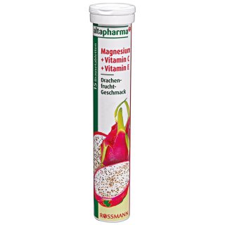altapharma Brausetabletten Magnesium + Vitamin C + Vitamin E mit Drachenfrucht-Geschmack 97,5 g, 20 Stk (1er Pack)
