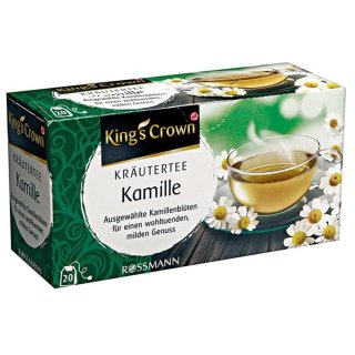 Kings Crown Kräutertee Kamille Kamillentee 25 g 20 Teebeutel,1er Pack