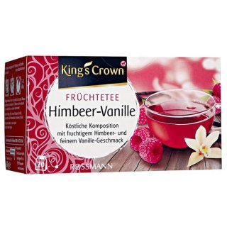 Kings Crown Früchtetee Himbeer-Vanille Früchtetee 60 g, 1er Pack