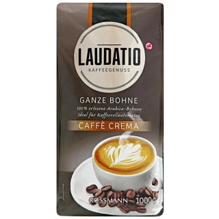 Laudatio ganze Bohne Caffè Crema 100% Röstkaffee 1 kg