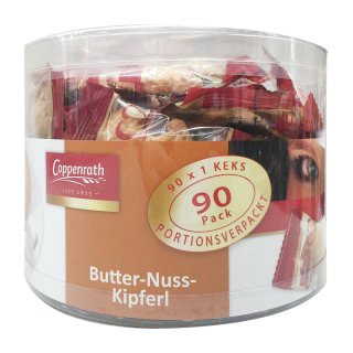 Coppenrath Butter - Nuss - Kipferl (90 Stück - Portionsverpackt - Runddose)