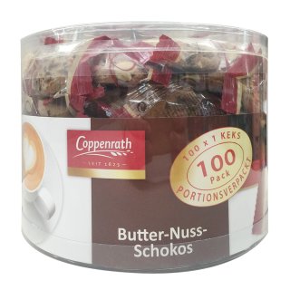 Coppenrath Butter - Nuss - Schokos (100 Stück - Portionsverpackt - Runddose)