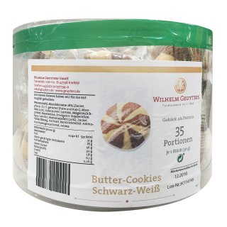 Schulte Butter - Cookies Schwarz - Weiß (1050g Runddose)