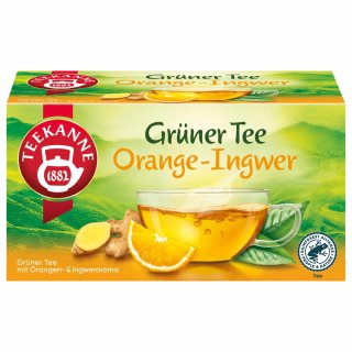 Teekanne Grüner Tee Ingwer Orange (20x 1,75g Teebeutel)