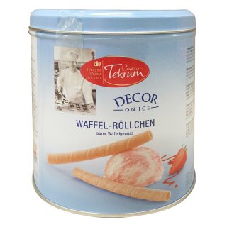Tekrum Decor on Ice Waffel Röllchen (110 Stück Metallrunddose)