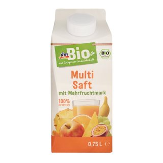 dmBio Multisaft mit Mehrfruchtmark,750ml Papierflasche (1er Pack)