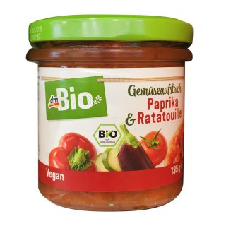 dmBio Gemüseaufstrich Paprika-Ratatouille, 135 g (1er Pack)