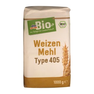 dmBio Weizenmehl Type 405, 1000 g (1er Pack)