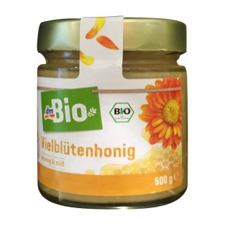 dmBio Vielblütenhonig, 500 g Glas (1er Pack)