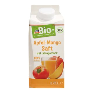 dmBio Apfel-MangoSaft, 750ml Papierflasche (1er Pack)