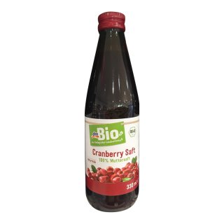 dmBio Cranberry Saft, 330 ml Glasflasche