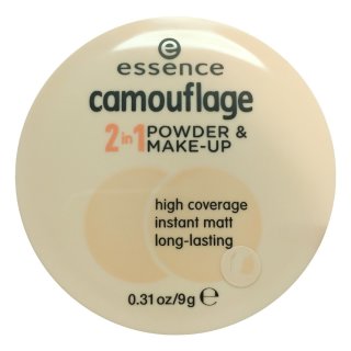 essence cosmetics Make-up und Gesichtspuder camouflage 2in1 powder & make-up nude beige 20, 9 g (1er Pack)