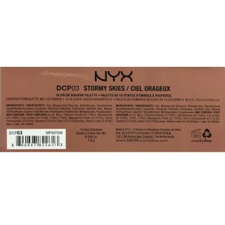 NYX Lidschatten Dream Catcher Shadow Palette Stormy Skies 03, 16 g (1er Pack)