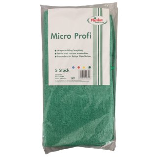 Flinka Micro Profi Mikrofaser Allzwecktücher 32x32cm grün (5 Stck. Packung)