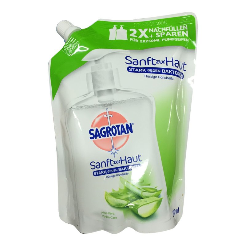 Sagrotan Flssigseife Nachfllbeutel Aloe Vera (1x500ml Packung)