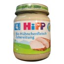 Hipp Bio-Hühnchenfleisch Zubereitung fein püriert nach dem 4. Monat, 125 g Glas