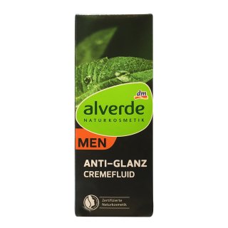 alverde NATURKOSMETIK MEN Fluid Anti-Glanz (50 ml, Tube)